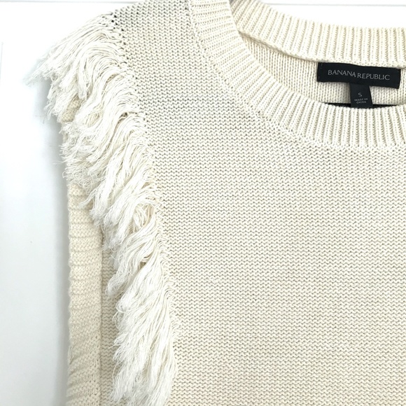 Banana Republic Fringe Sweater Vest - S - Picture 5 of 6